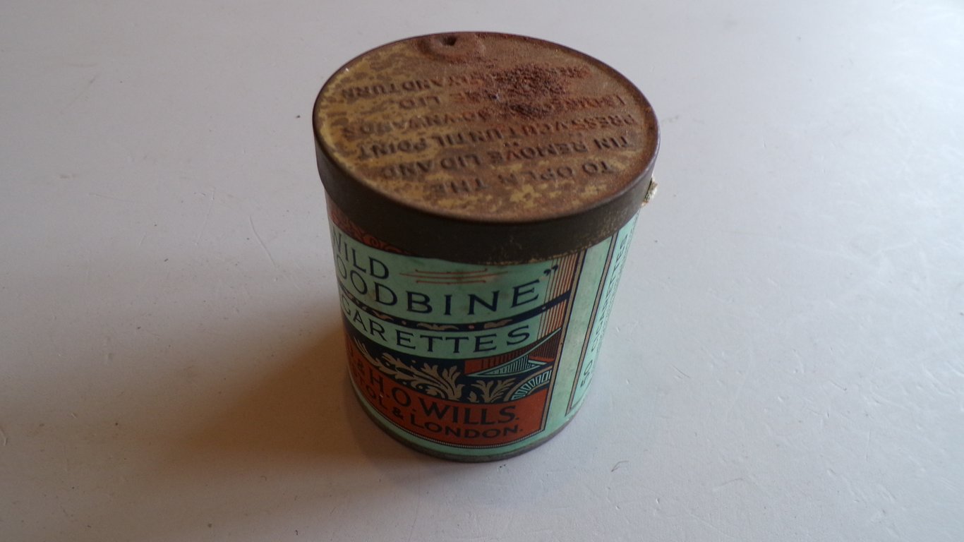 Wild Woodbine cigarettes from London, a full tin