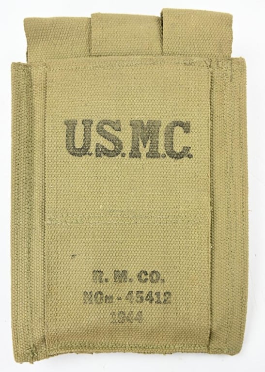 USMC WW2 Thompson 3-Cell Magazine Pouch