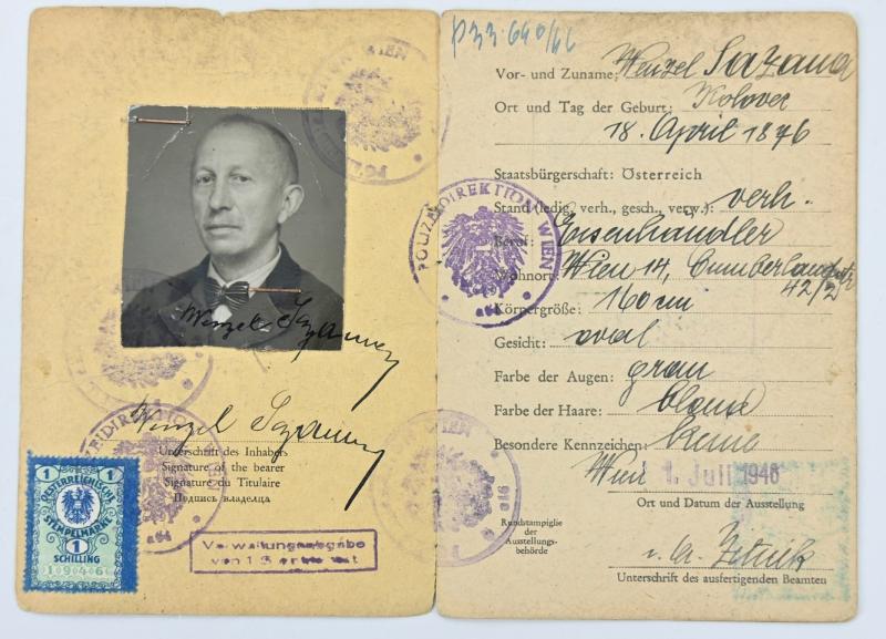 Austrian ID Card 1946