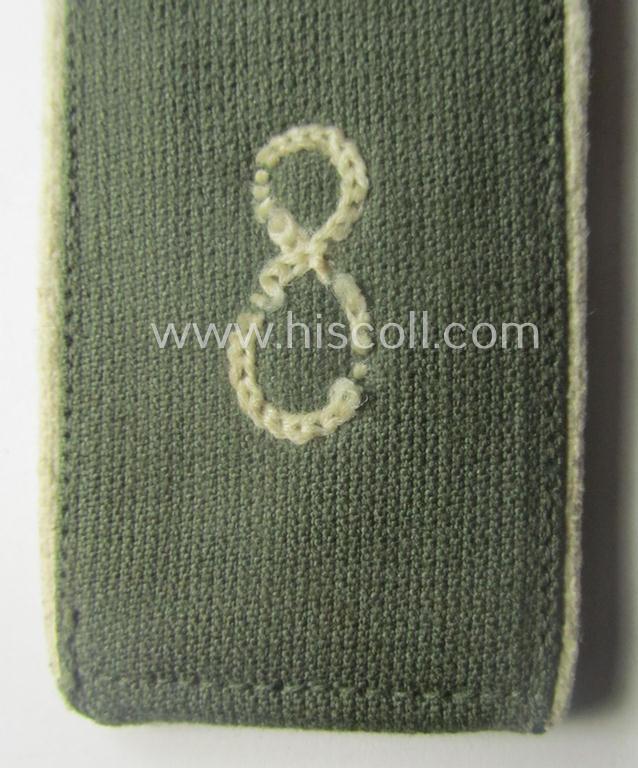 Single, early-period- (ie. 'Reichswehr'-era), WH (Heeres) 'cyphered' EM-type shoulderstrap: 'Soldat des Infanterie-Rgts. 8'