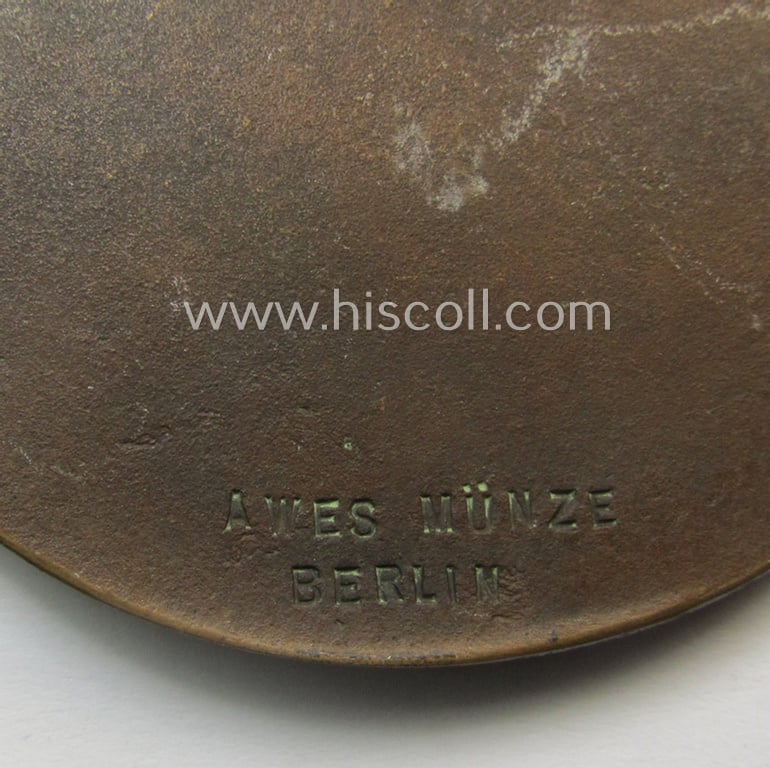 Superb, commemorative bronze-based, D.L.V.- (ie. 'Deutscher Luftsportsverband'-) related plaque (ie. 'Erinnerungs- o. nichttragbare Plakette') showing various balloons and planes, detailed DLV-logo and text: '1. Fliegertreffen - Berlin 1934'
