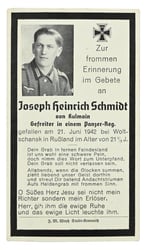 German WH Deathcard Panzer-Regiment Soldier