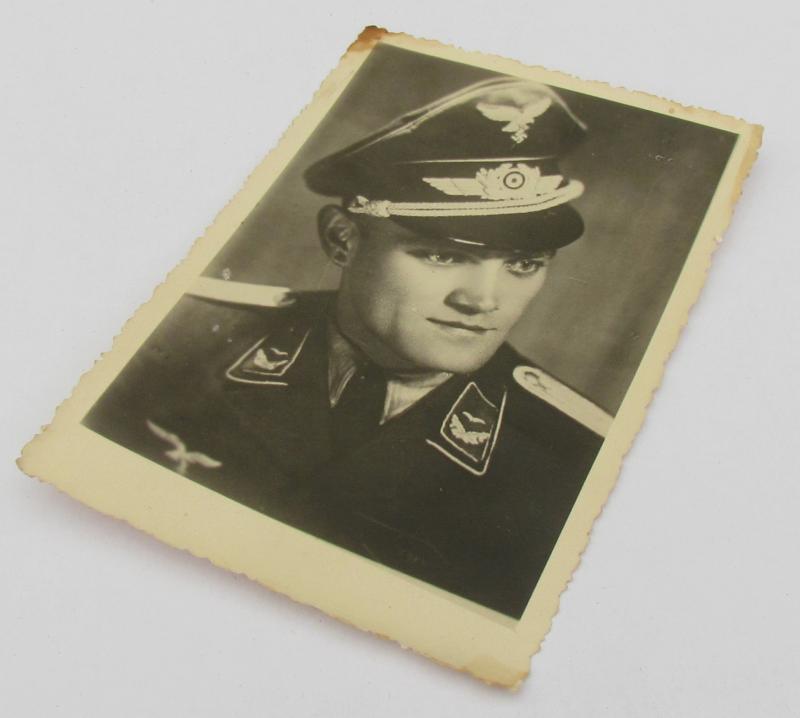 Portrait Photo ( Postcard ) of a Luftwaffe Flak Member
