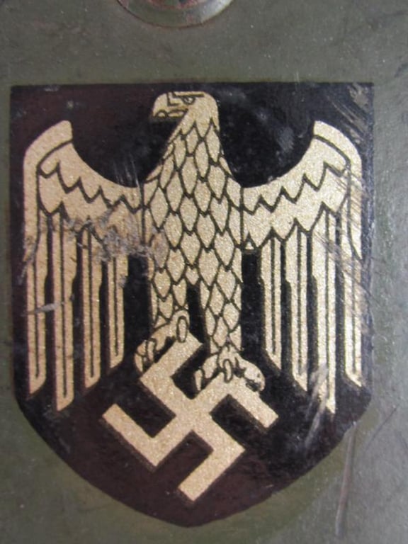 Wehrmacht Heer M35 Applegreen Double Decal Helmet