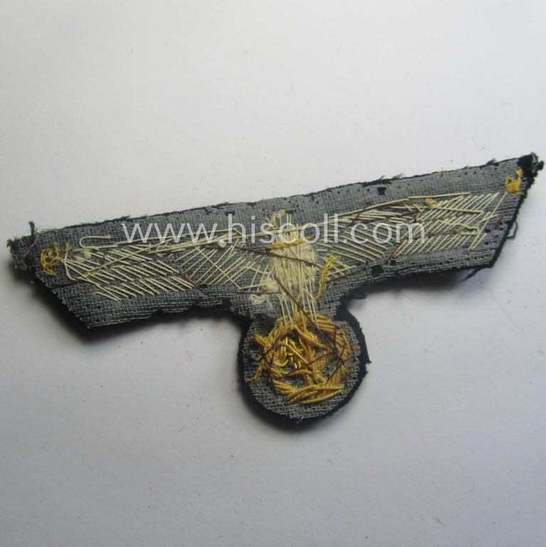 Very detailed and clearly tunic-removed, WH (Kriegsmarine) officers'-type, hand-embroidered breast-eagle