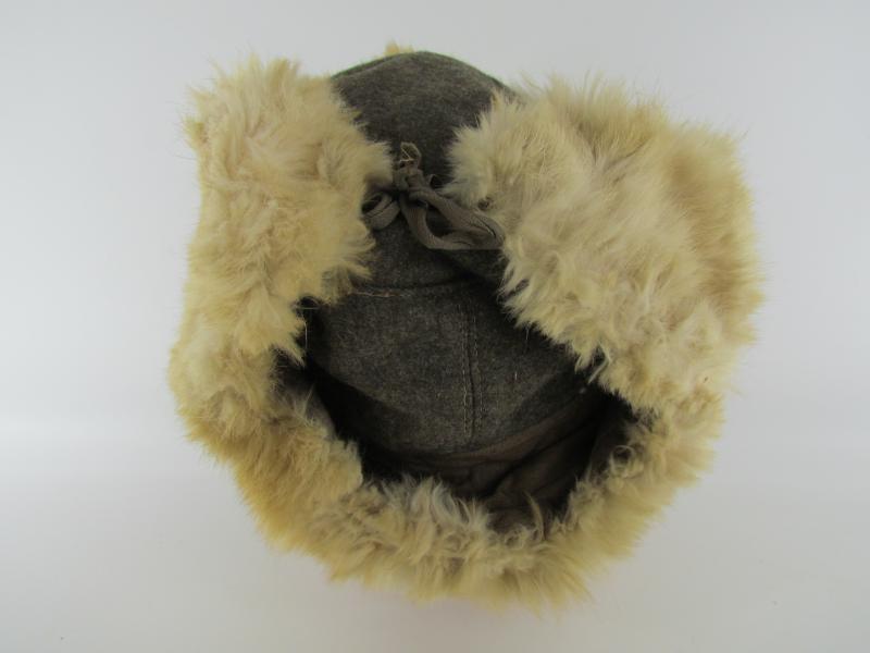 Wehrmacht ( Rabbit Fur )Winter Pelzmütze...Marked