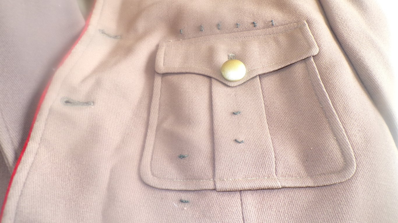 General's Tunic in Tan Fabric, made in Paris