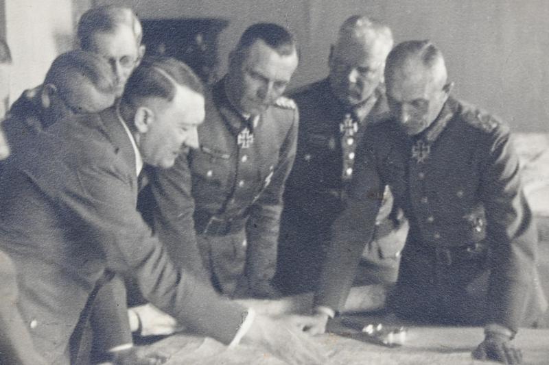 German Picture of Adolf Hitler with his Staff