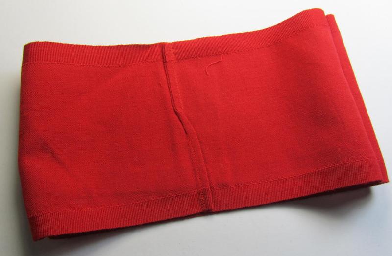 Attractive - and scarcely found! - EM- (ie. NCO-) pattern 'Reichsluftschutzbund' (ie. 'RLB'-) service-armband as executed in the neat 'BeVo'-weave-pattern as was specifically intended for usage by the: 'RLB-Werkluftschutz'