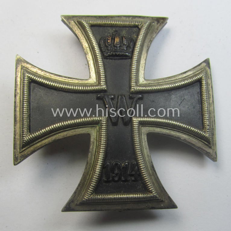 WWI-period 'Eisernes Kreuz 1. Klasse' being a truly converse-shaped- (and 'copper-coated'!) example that is void of a makers'-designation