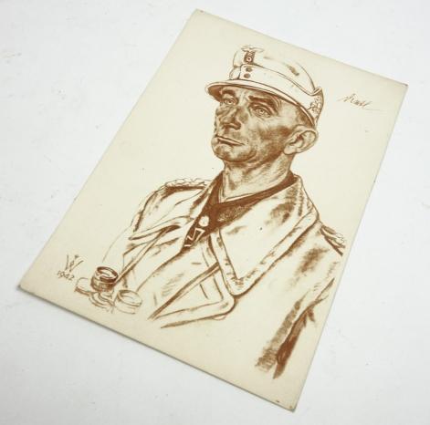 German "Willrich" Type postcard "Generaloberst u. Gebirgsjäger" Dietl