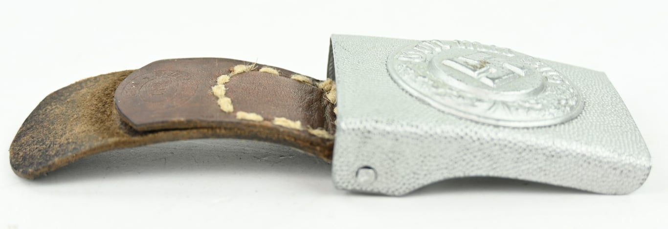 German Polizei Beltbuckle with Leather Tab