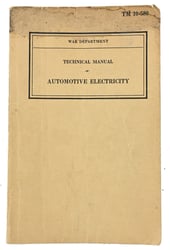 US WW2 Technical Manual TM 10-580 Automotive Electricity
