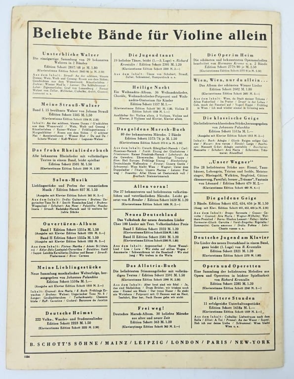 German Third Reich Song Book 'Neues Deutschland'