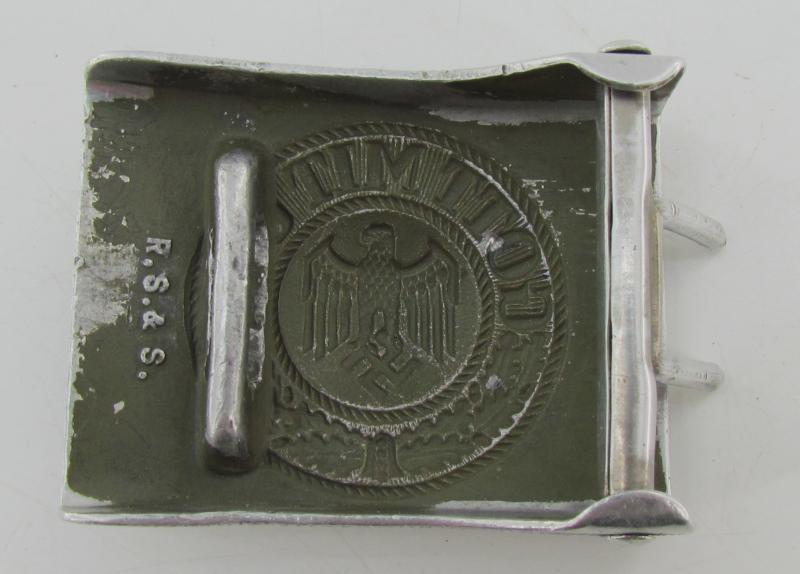 Wehrmacht (Heer) EM-NCO's Aluminum Belt Buckle ( RS&S )