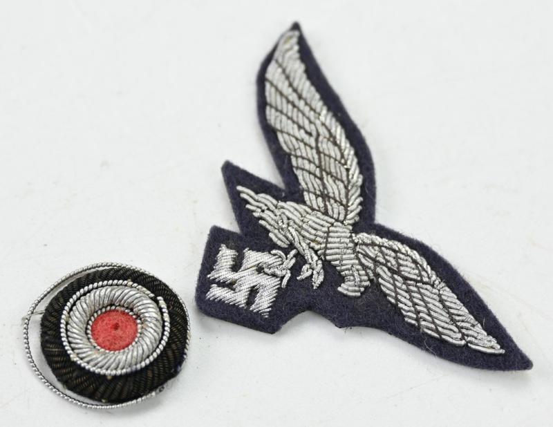 German LW Officer's Cap Insignia Set