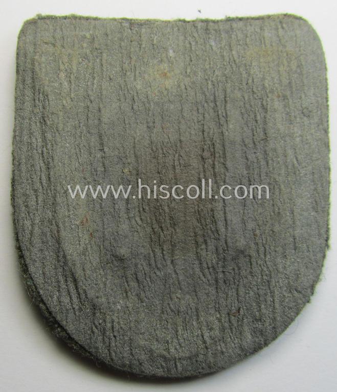 WH (Heeres ie. Waffen-SS) 'Kuban'-campaign-shield that comes mounted onto its original field-grey-coloured- and/or woolen-based 'backing'