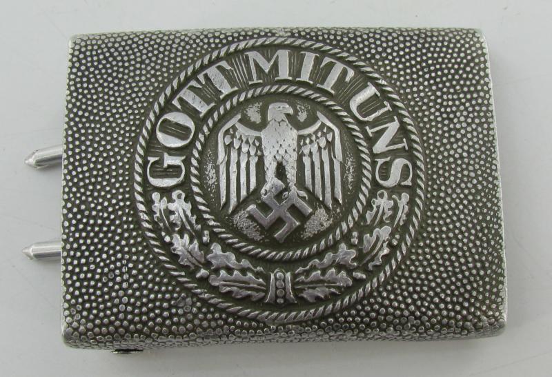 Wehrmacht (Heer) EM-NCO's Aluminum Belt Buckle ( RS&S )