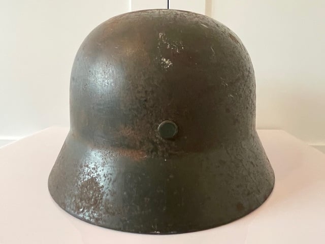 WWII GERMAN M35 WEHRMACHT HELMET NAMED.