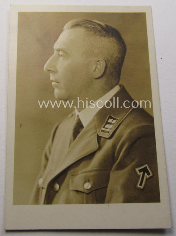 Superb - and exceedingly rarely found! - multi-coloured, N.S.D.A.P.-related arm-patch as was intended for - and truly worn by! - a particant within the: 'RFS' (or: 'Reichs-Führer-Schule') and that comes with an accompanying photo of the bearer