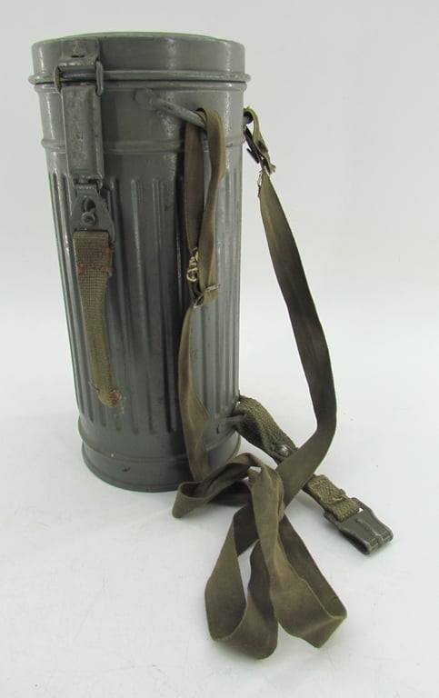 Kriegsmarine Grey Gasmask Cannister with straps
