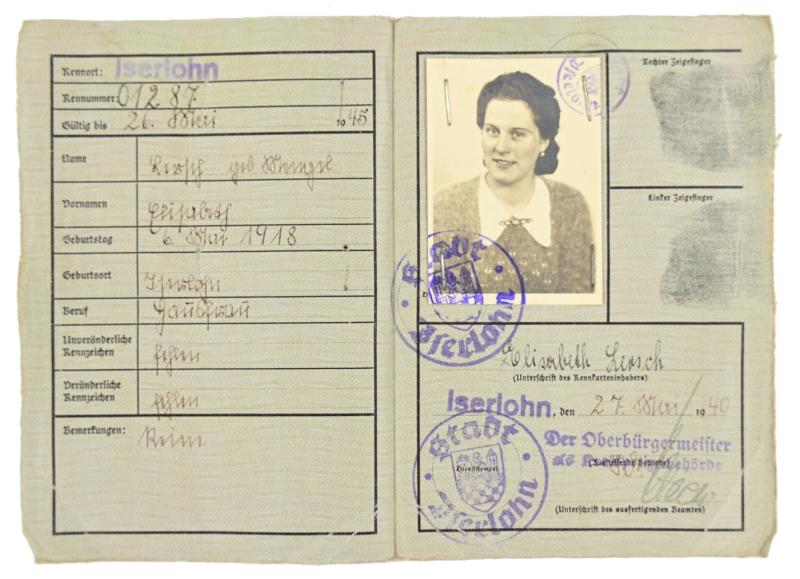German Third Reich I.D. Card