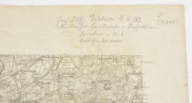 German WW1 Mapcard of Dresden