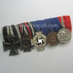 Attractive, 5-pieced 'WWI'- (ie. TR-) related medal-bar (ie....