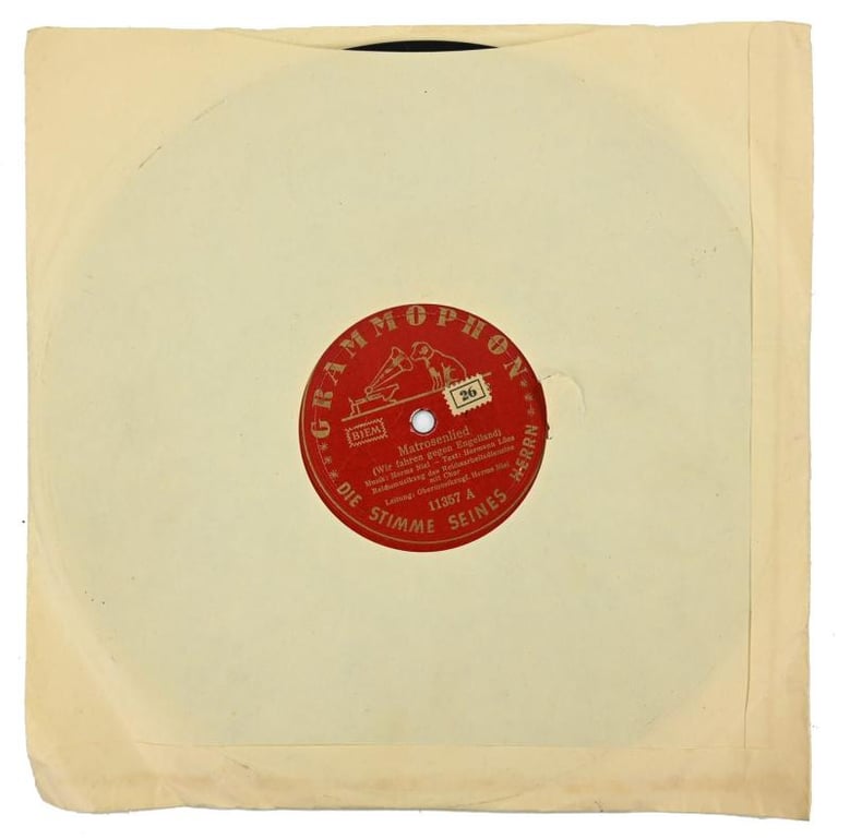 German Third Reich Era Music Record 'RAD'
