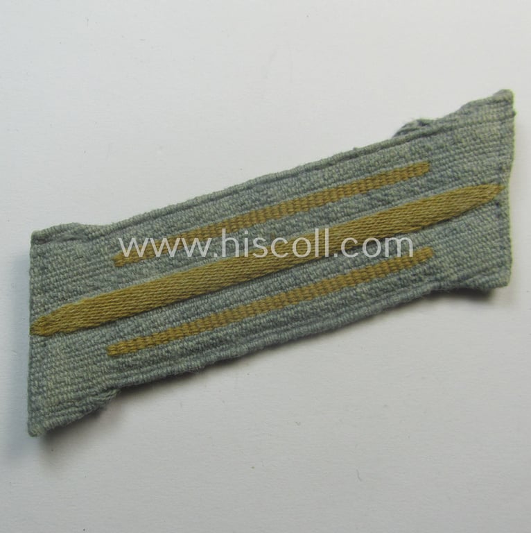 Fully matching pair of (I deem) early-war-period- and/or 'standard'-pattern, tropical-issued WH (Heeres) EM/NCO-type collar-patches (ie. 'Einheitskragenspiegel') that comes in a truly used- and/or carefully tunic-removed, condition