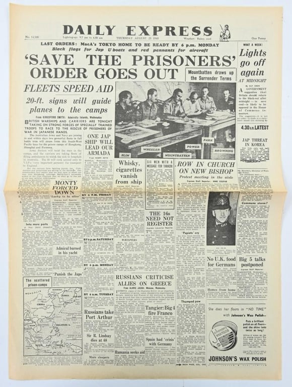 British WW2 Newspaper 'The Daily Express'
