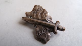 90th Panzergren, Div. Sardinia Campaign Shield Cap Badge