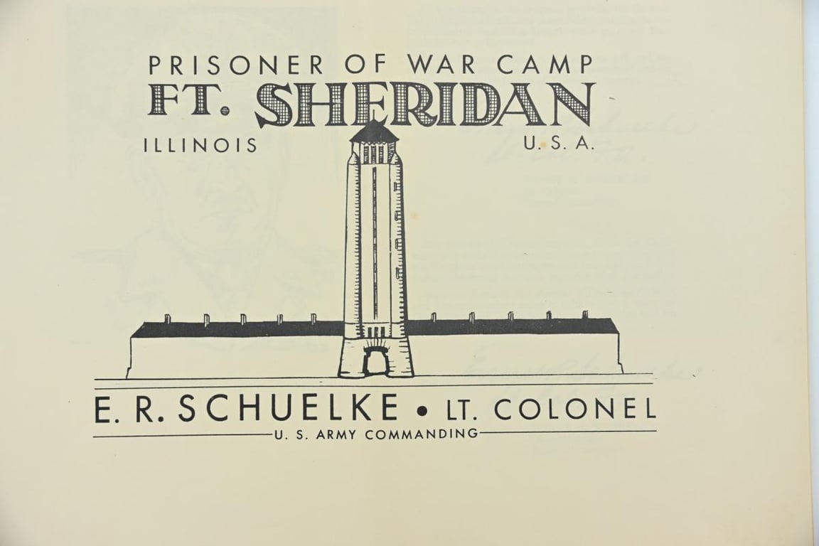 US WW2 POW Camp Book 'Ft. Sheridan'