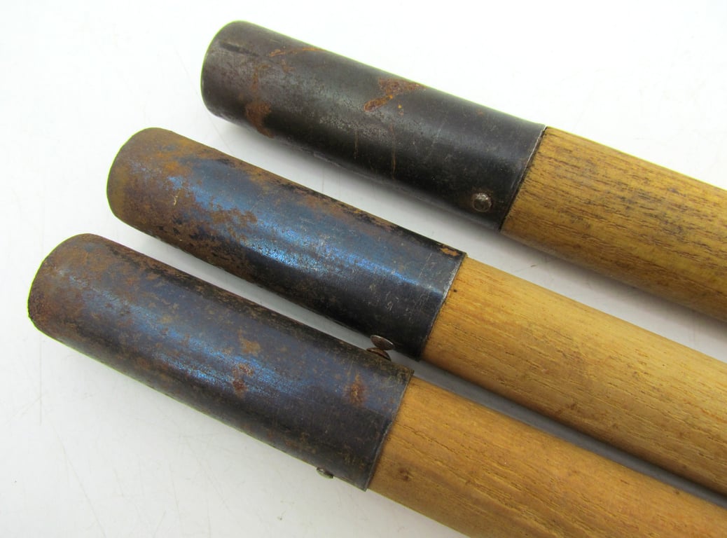 Matching set of 3 wooden tent pegs