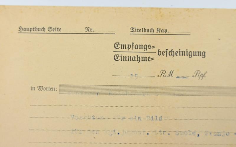 Yugoslavian Painting Reciept 'Oflag VI B'