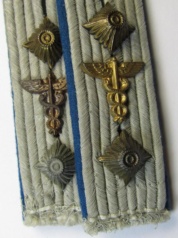 Fully matching pair of later-war-period, 'cyphered' WH (Heeres) officers'-type shoulderboards as was specifically intended for usage by a: 'Hauptmann des TSD o. Truppensonderdienst'