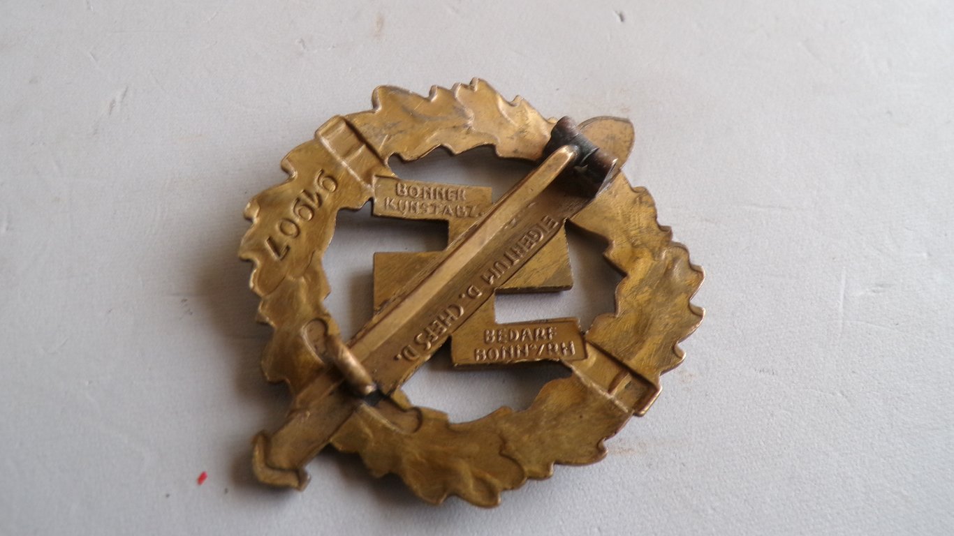 SA Sports Badge in Bronze 2nd Model 1935-1938