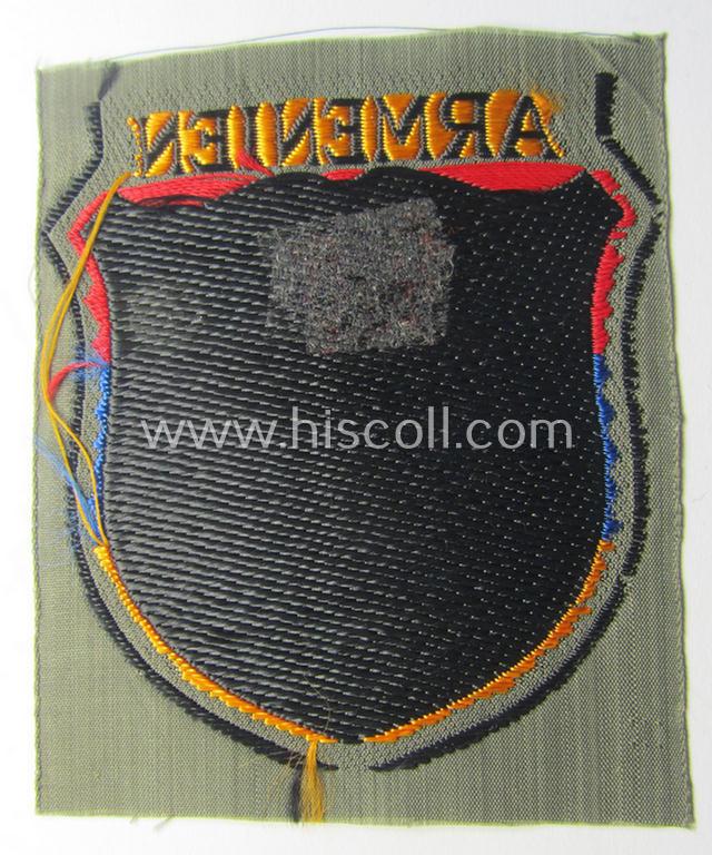 Attractive, 'BeVo'-type armshield entitled: 'Armenien' (being a 'virtually mint- ie. unissued' example as intended for a volunteer who served within the 'Deutsche Wehrmacht' ie. within the 'Armenisches Legion')