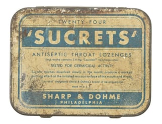 US WW2 Medical Tin Can 'Sucrets'
