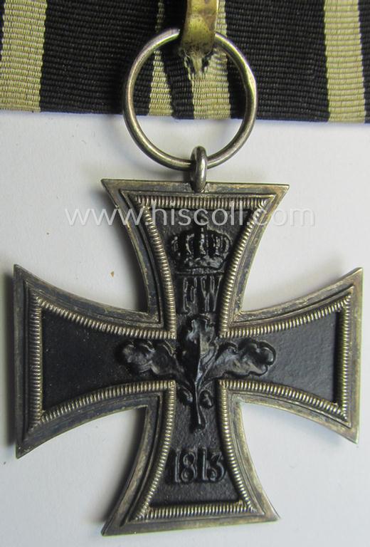 'Einzelspange' (being of the detachable-pattern) showing a maker- (ie. 'G'- thus by: 'Godet & Sohn'-) marked WWI-period: 'EK II. Klasse' (or: iron cross second class)