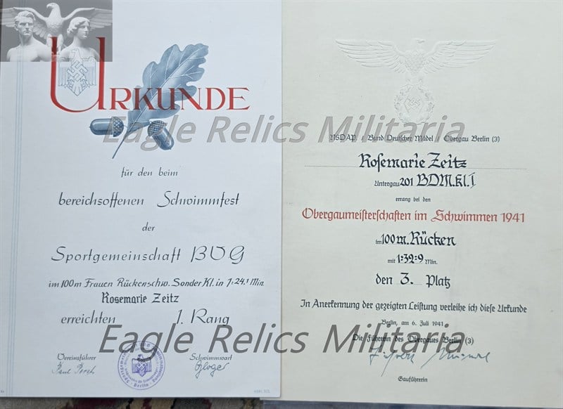 BDM Documents signed by the Berlin BDM Leader Lydia Schurer Stolle