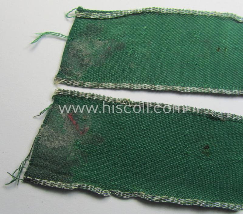 Attractive - and actually not that easily encountered! - customs-related cuff-title (ie. 'Ärmelstreifen des Reichsfinanzverwaltung- o. Zollgrenzschutz') being a detailed example as executed in the so-called: 'flatwire'- (ie. 'BeVo-weave'-) patt...