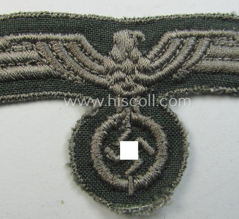Neat - and simply never used nor tunic-attached! - WH (Heeres) breasteagle (ie. 'Brustadler für Mannschaften u. Unteroffiziere') being of the 'last-ditch'- (ie. later-war-period-) and/or machine-embroidered-pattern