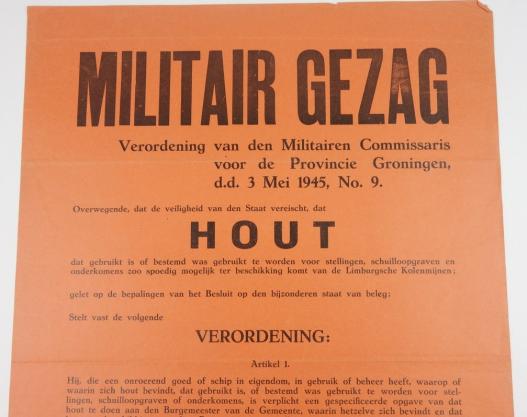 Dutch Poster Military Autorithy Groningen
