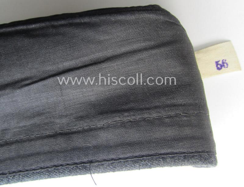 Darker-greyish-blue-coloured, so-called: German Red Cross (ie. 'Deutsches Rotes Kreuz' or: 'DRK' EM- (ie. NCO-) type side-cap (ie. 'Schiffchenmütze für Mannschaften u. Uffz. des deutschen Rotes Kreuzes')