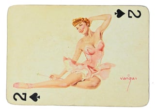 US WW2 Vargas Pin Up Girls Playing Card