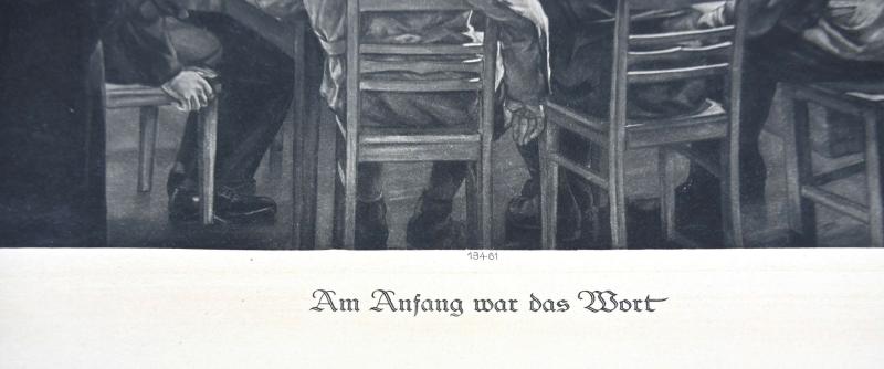 German Third Reich Litho of Adolf Hitler 'Am Anfang war das Wort'