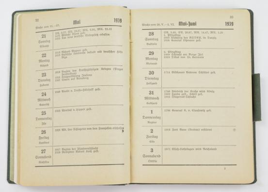 German NSLB 1939 Pocket Agenda