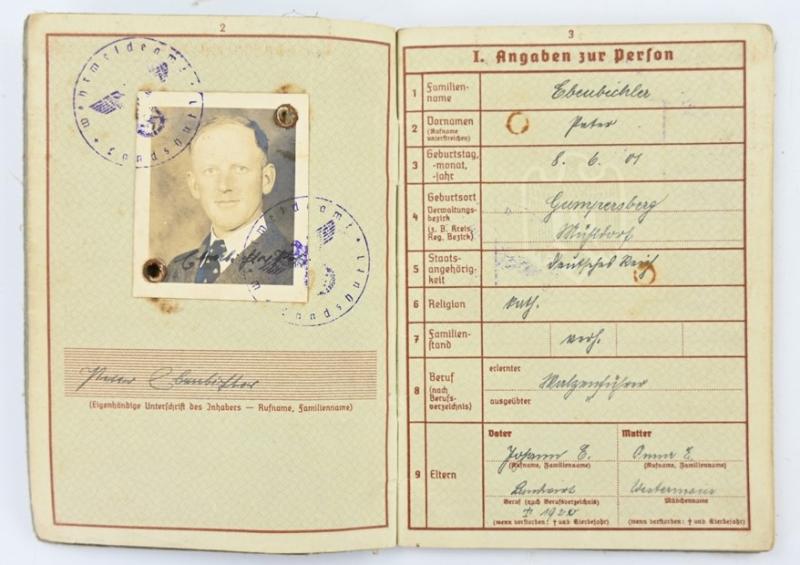 German WH Wehrpass