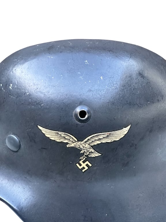 WW2 German Luftwaffe Double Decal Helmet 'EF68'